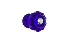 Vintage-style Hardware · Classic & original-style fluted glass cabinet knob with a silver pan head thru-bolt. Made of genuine glass. Cobalt Blue color glass. Includes a silver pan thru-bolt. Reproduction fluted classic glass knob. Traditional fluted glass knob. 1" Diameter