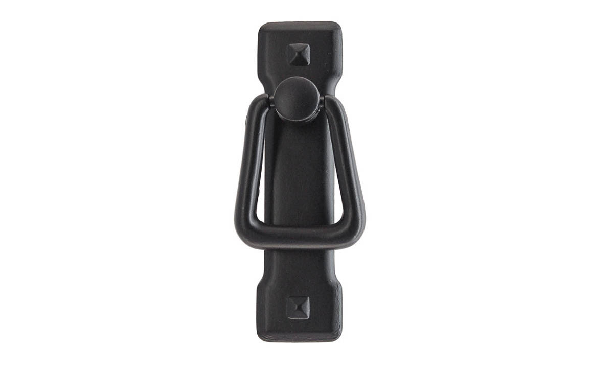 Mission-Style Vertical Drop Pull ~ Flat Black Finish