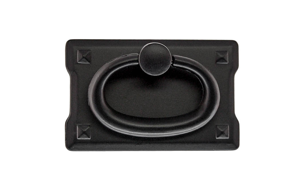 Mission-Style Drop Ring Pull ~ Smaller Size ~ Flat Black Finish