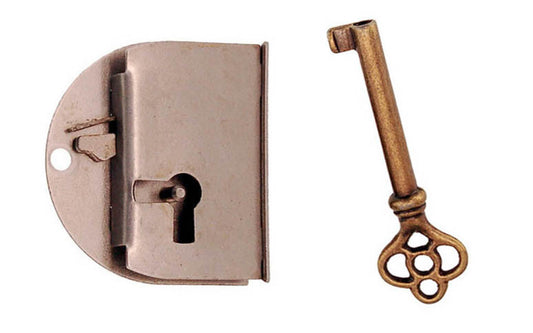 Cabinet & Drawer Lock ~ Left Hand Application ~ Vintage-style Hardware · Traditional & classic ~ Designed for left-handed cabinet doors & drawers ~ 5/8" backset ~ Made of steel material ~ Well-built lock