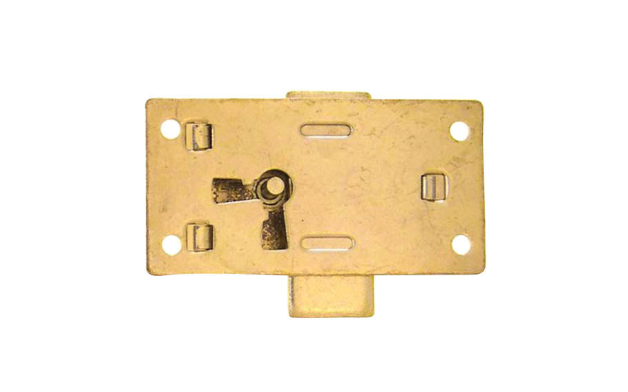 Surface Cabinet Lock ~ Brass Finish