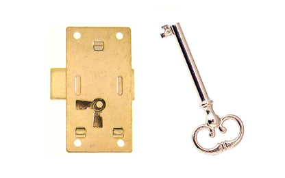 Surface Cabinet Lock ~ Brass Finish