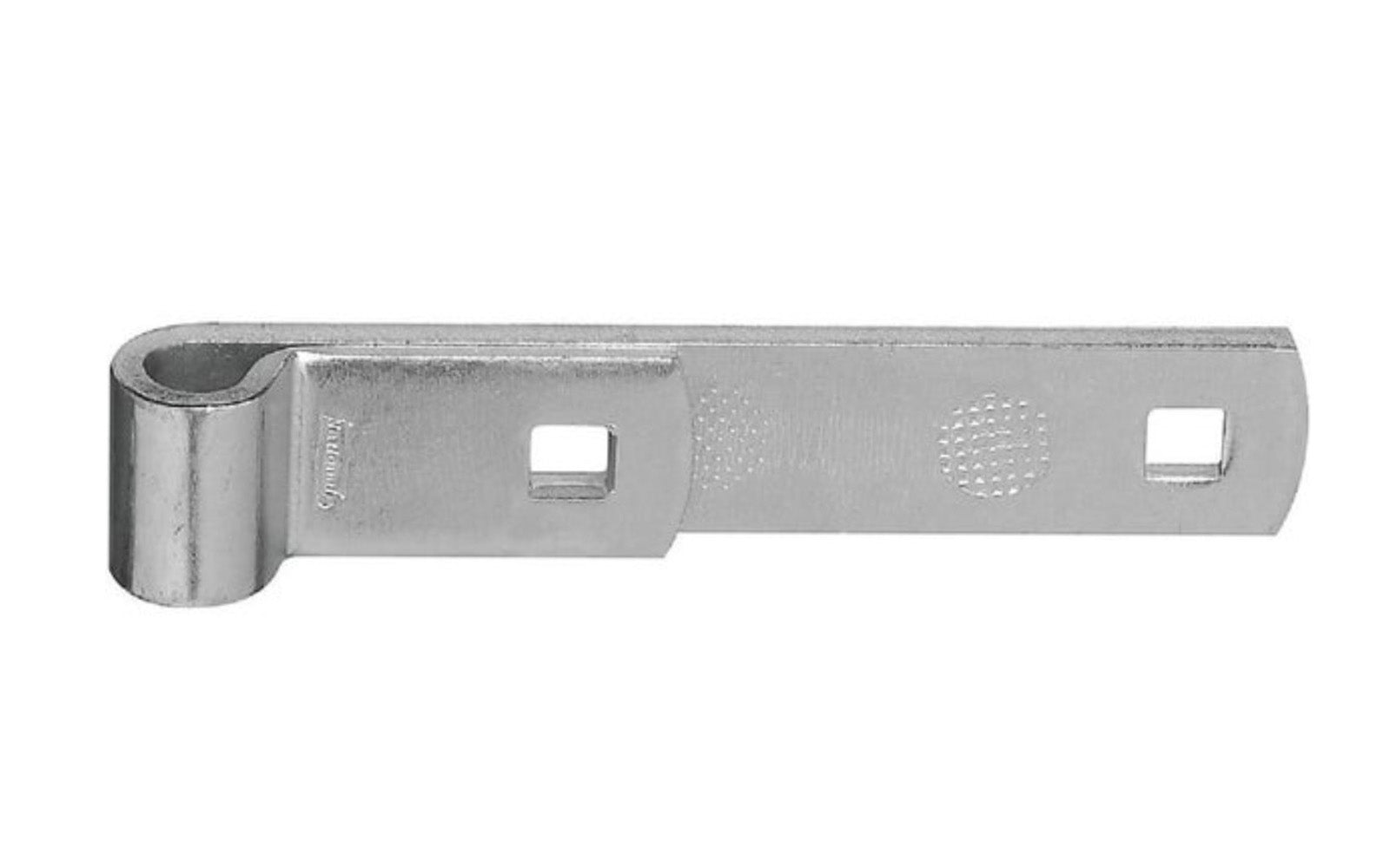 These zinc-plated hinge straps are designed to use with screw hooks for gates. Zinc-plated to resist corrosion. Made of hot-rolled steel. Coated with 
