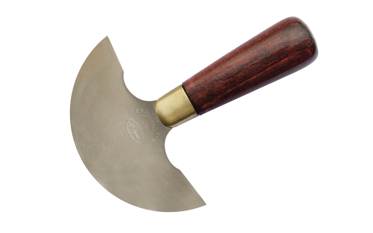 C.S. Osborne Round Knife No. 70 ~ Made in the USA ~ Excellent for leatherwork. High quality carbon steel blade Rosewood handle with brass ferrule ~  Made in USA ~ 096685100227