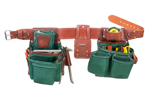 Occidental Leather "OxyLights" 7-Bag Framer Tool Belt Set ~ 8089 LG ~ Large Belt Size (3" Large Ranger Work Belt) - Padded Two Ply Tool Bags Keep Shape - 22 pockets - 759244094404. Extremely Abrasion Resistant Industrial Nylon - "OxyLights" 8089 Tool Belt Package - Industrial Nylon Material for heavy use. Made in USA
