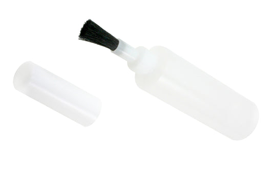 Glue Bottle with Brush. This is the easy way to apply glue. Gives you complete control in where you apply the glue on your work. The bottle holds approximately eight ounces. Bottle holds eight ounces of glue.