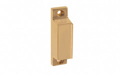 Solid Brass Box Strike for Screen Door Latch ~ Non-Lacquered Brass (will patina over time)