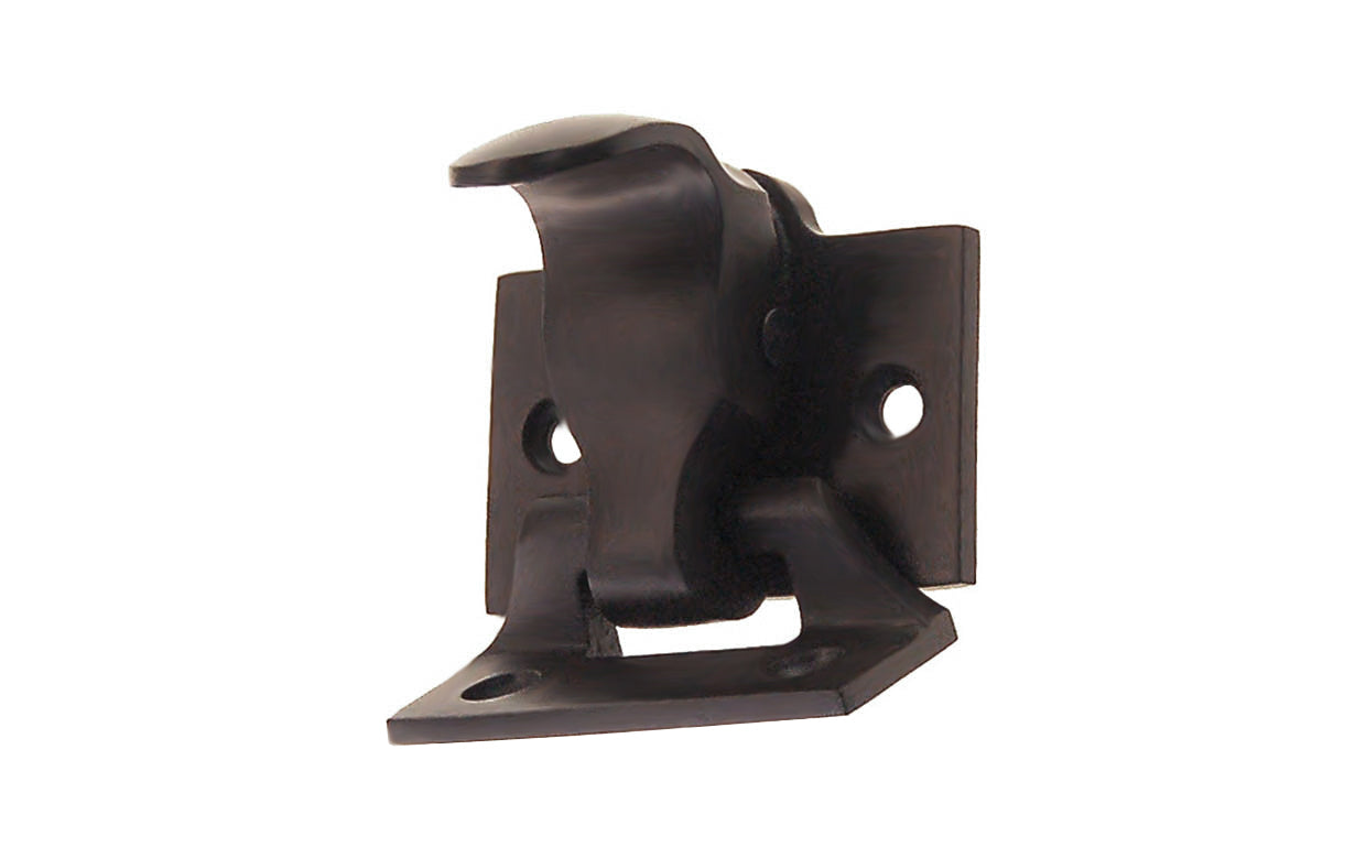 High quality Forged bronze spring-loaded sash lock & lift; made of quality forged bronze material for durability. This latch combines both a locking mechanism & window lift in one unit. Oil Rubbed Bronze Finish.