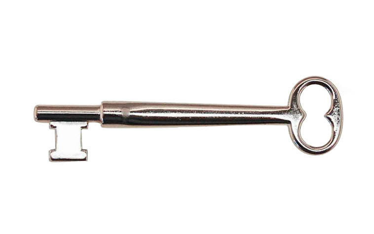 Solid Brass Door Mortise Lock Skeleton Key ~ 3/8" x 3/8" Bit