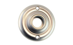 Solid Brass Smooth Ring-Design Rosette ~ 2-1/4" Diameter ~ Brushed Nickel Finish