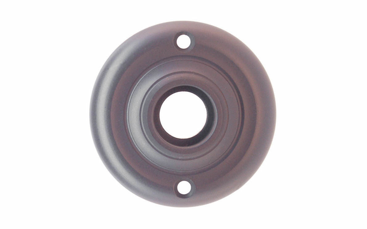 Solid Brass Smooth Ring-Design Rosette ~ 2-1/4" Diameter ~ Oil Rubbed Bronze Finish