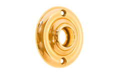 Solid Brass Smooth Ring-Design Rosette ~ 2-1/4" Diameter ~ Lacquered Brass Finish