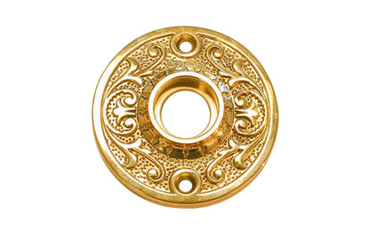 Solid Brass Floral-Style Rosette
