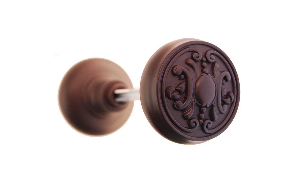 Solid Brass Core Ornate Doorknob ~ Oil Rubbed Bronze Finish