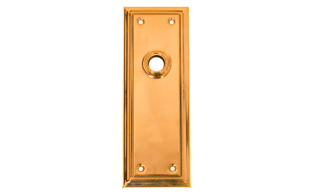 Brass Escutcheon Door Plate ~ Lacquered Brass Finish
