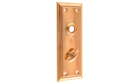 Brass Escutcheon Door Plate with Thumbturn