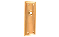 Brass Escutcheon Door Plate ~ Non-Lacquered Brass (will patina naturally over time)