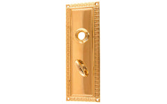 Brass Escutcheon Door Thumb Turn Plate ~ Lacquered Brass Finish