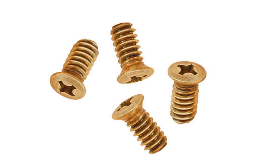 Oval-Head Spindle Set-Screws ~ 10-24 x 3/8" ~ Solid Brass
