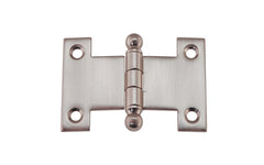 Solid Brass Ball-Tip Parliament Hinge ~ 2-1/2" x 1-3/4" ~ Brushed Nickel Finish