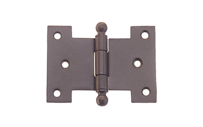 Solid Brass Ball-Tip Parliament Hinge ~ 3" x 2-1/4" ~ Oil Rubbed Bronze Finish