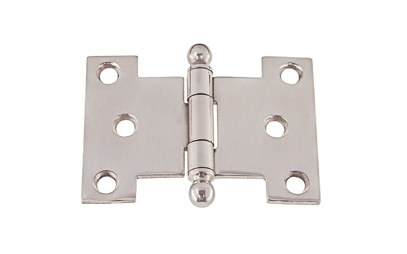Solid Brass Ball-Tip Parliament Hinge ~ 3" x 2-1/4" ~ Polished Nickel Finish