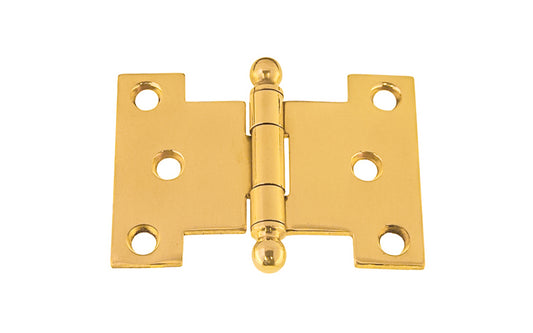 Solid Brass Ball-Tip Parliament Hinge ~ 3" x 2-1/4" ~ Non-Lacquered Brass (will patina over time)