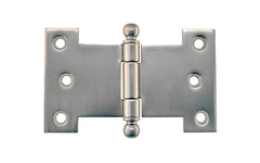 Solid Brass Ball-Tip Parliament Hinge ~ 4" x 2-1/2" ~ Brushed Nickel Finish