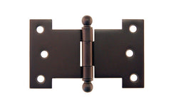 Solid Brass Ball-Tip Parliament Hinge ~ 4" x 2-1/2" ~ Oil Rubbed Bronze Finish