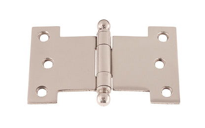 Solid Brass Ball-Tip Parliament Hinge ~ 4" x 2-1/2" ~ Polished Nickel Finish