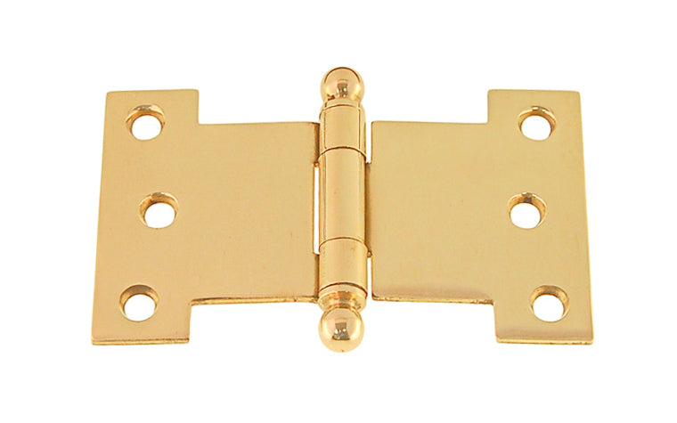 Solid Brass Ball-Tip Parliament Hinge ~ 4" x 2-1/2" ~ Non-Lacquered Brass (will patina over time)