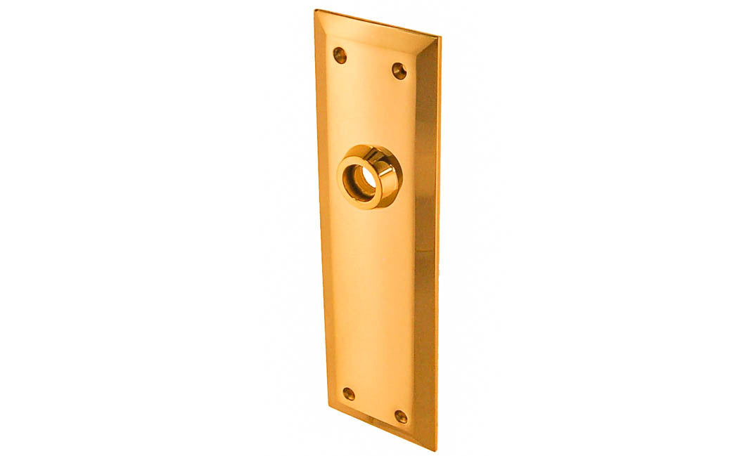 Solid Brass Escutcheon Door Plate ~ Non-Lacquered Brass (will patina naturally over time)