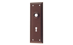 Brass Escutcheon Door Plate with Keyhole ~ Oil Rubbed Bronze Finish
