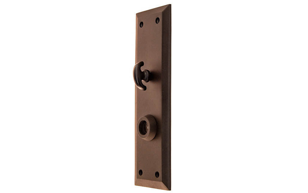 Solid Brass Escutcheon Door Plate with Thumb Turn ~ Oil Rubbed Bronze Finish