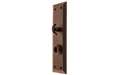 Solid Brass Escutcheon Door Plate with Thumb Turn ~ Oil Rubbed Bronze Finish