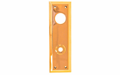Solid Brass Escutcheon Keyway Cylinder Door Plate ~ Lacquered Brass Finish