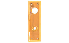 Solid Brass Escutcheon Keyway Cylinder Door Plate ~ Non-Lacquered Brass (will patina naturally over time)