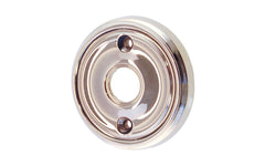 Classic Solid Brass Rosette ~ Passage (Non-Locking) ~ Polished Nickel Finish