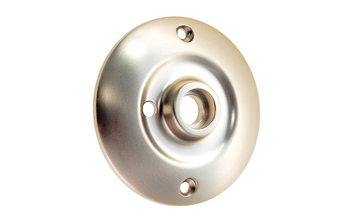 Solid Brass Large Rosette ~ Privacy (Locking) ~ Brushed Nickel Finish