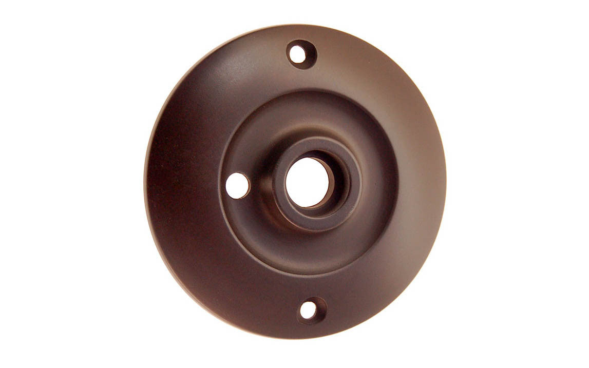 Solid Brass Large Rosette ~ Privacy (Locking) ~ Oil Rubbed Bronze Finish