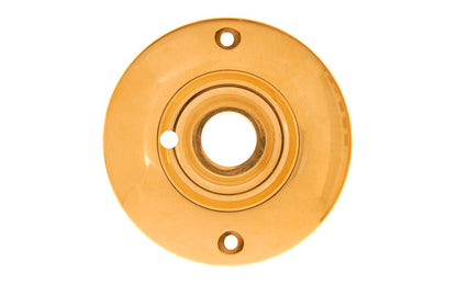 Solid Brass Large Rosette ~ Privacy (Locking) ~ Lacquered Brass Finish