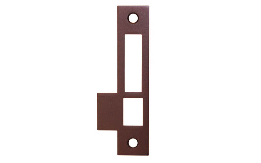 Solid Brass Door Mortise Strike ~ 4-3/8" x 1" ~ Oil Rubbed Bronze Finish