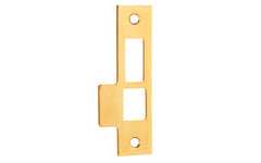Solid Brass Door Mortise Strike ~ 3-7/8" x 1" ~ Lacquered Brass Finish
