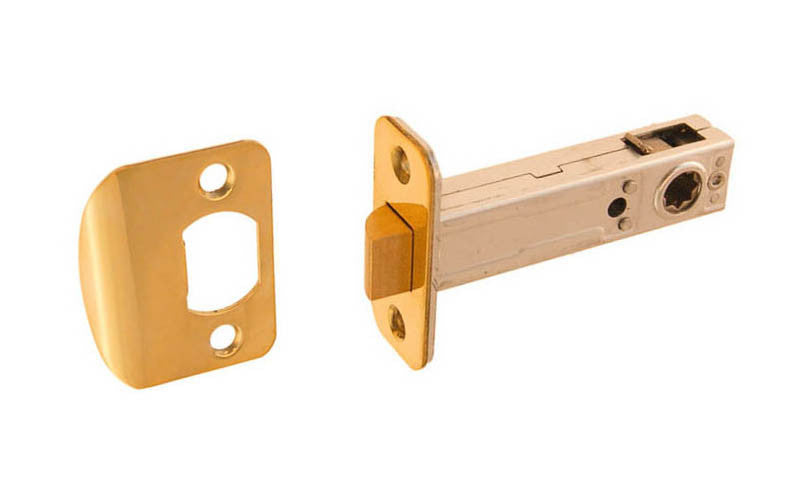 Spring Latch for Doors ~ 3/4" Backset ~ Non-Lacquered Brass (will patina naturally over time)