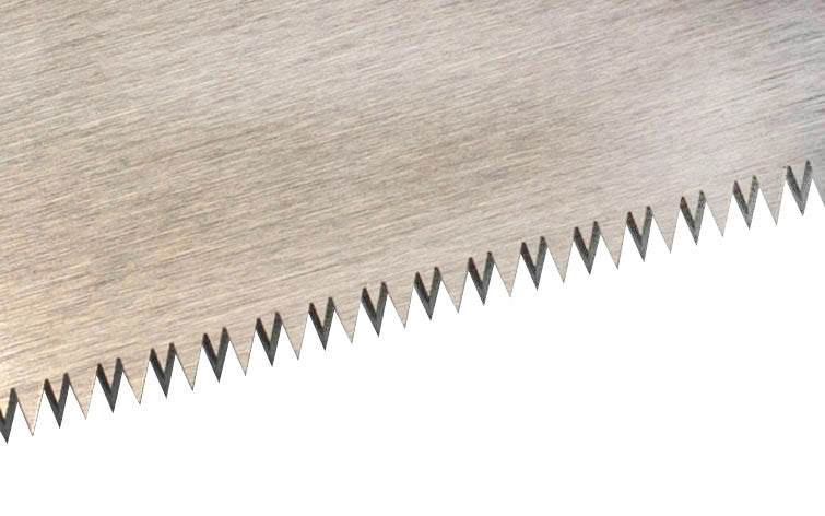 Made in Japan · Crosscut Teeth: 19 TPI ~ Flexible blade ~ Great for flush cutting ~ Brass riveted in a Beechwood handle ~ A small flexible Japanese pull-saw that's great for flush cutting, trim work, & cutting dowels & pegs