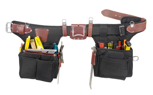 Occidental Leather Heritage "Adjust-To-Fit" OxyLights Framer Tool Belt Package Set ~ 9540 - Padded Two Ply Tool Bags Keep Shape - 23 pockets - Fully Adjustable - Contracts to 32” Pant (35” Belt), Expands to 41” Pant (45” Belt). 759244211702. Extremely Abrasion Resistant Industrial Nylon material - Belt Set. Made in USA