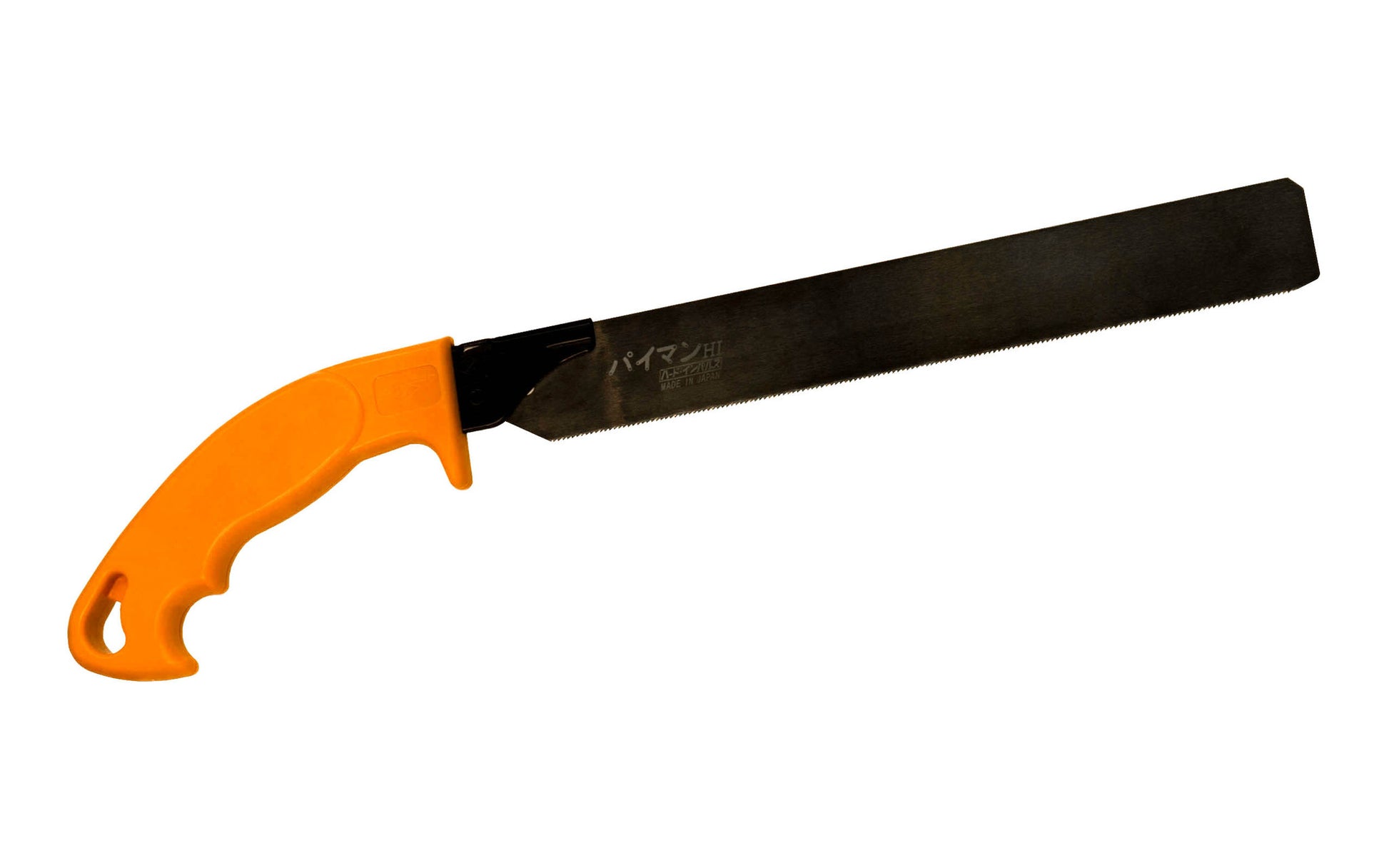 Made in Japan · 19 TPI ~ Non-ferrous metal cutting pull-saw ~ Impulse Hardened Teeth ~ 1-1/4" narrow blade - great for tight areas ~ Plastic pistol-grip handle ~ Blade is removable ~ Great for cutting non-ferrous metals including brass, copper, lead & aluminum