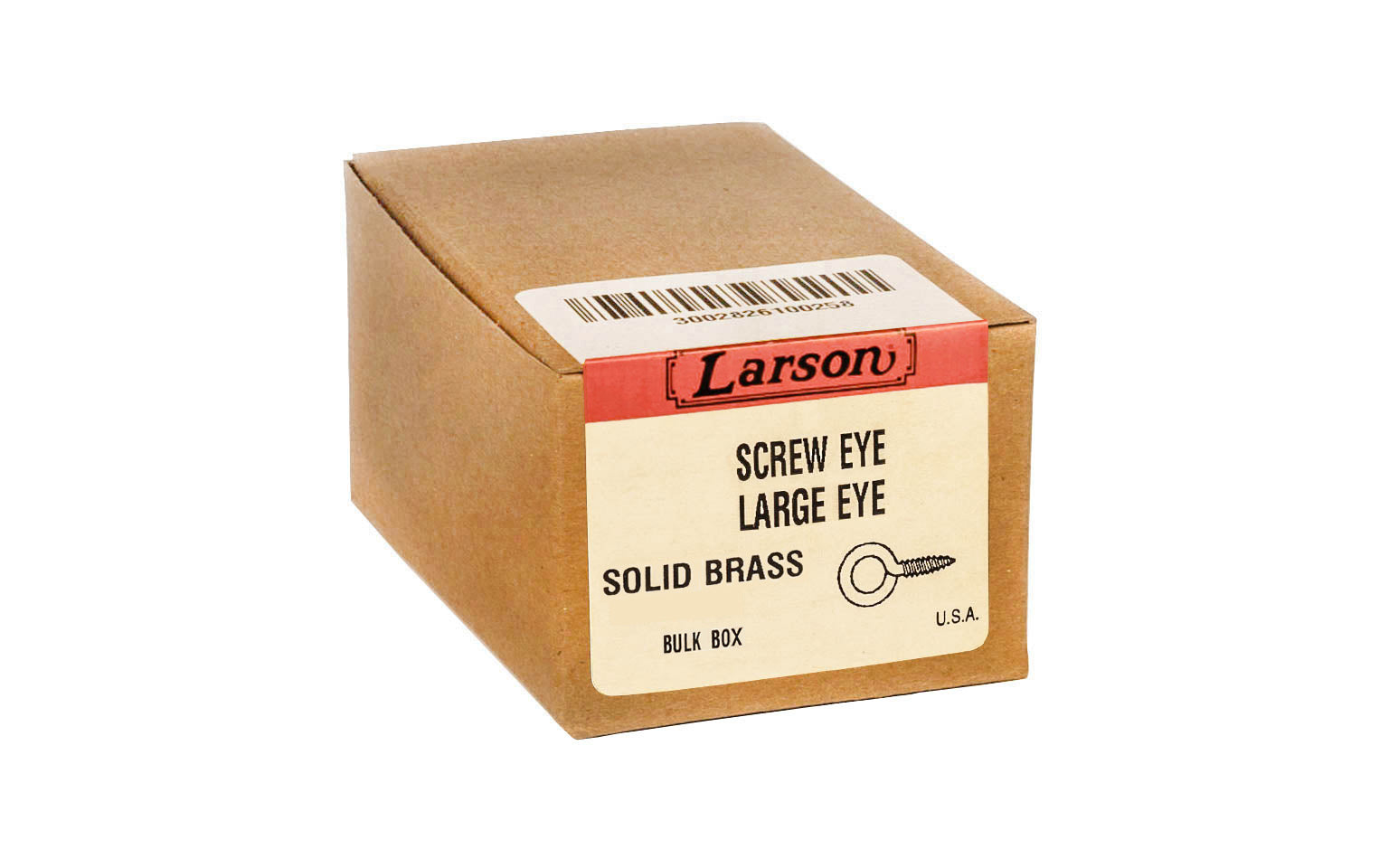 Screw Eyes 25mm x 4 Brass pack 250