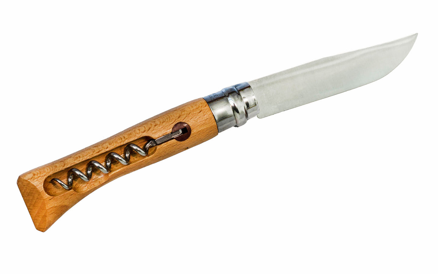 Opinel Stainless Steel Corkscrew Knife ~ Backview