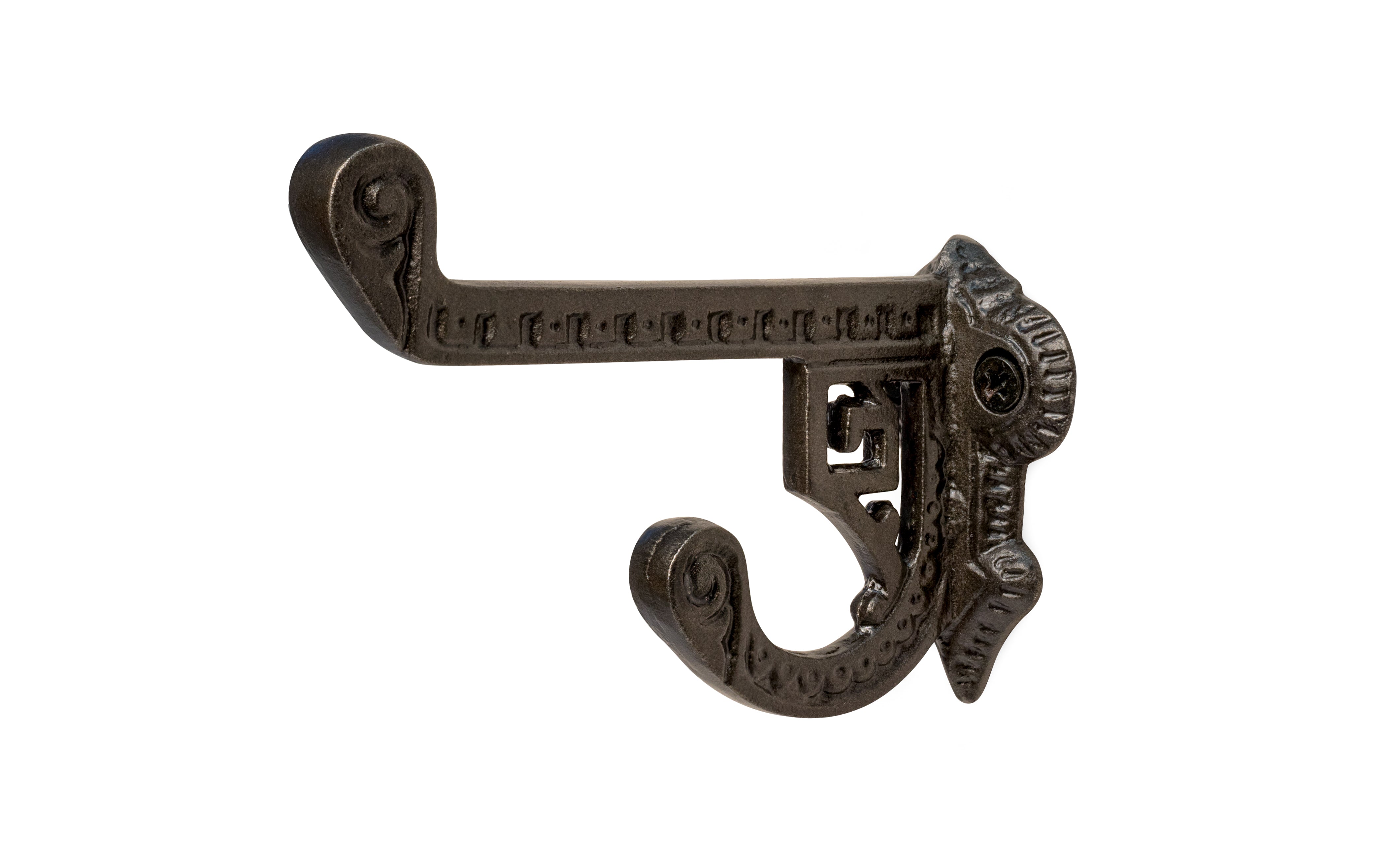 Cast Iron Ornate Hook ~ Vintage-style
